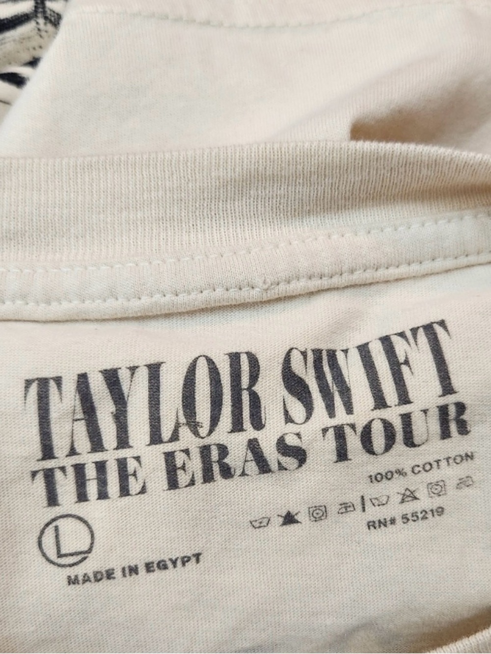 Official Concert Merch Taylor Swift The Eras Tour Graphic Tee - Cream - Picture 6 of 6